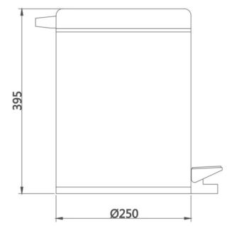 Ведро для мусора Haiba HB703 12 литров хром
